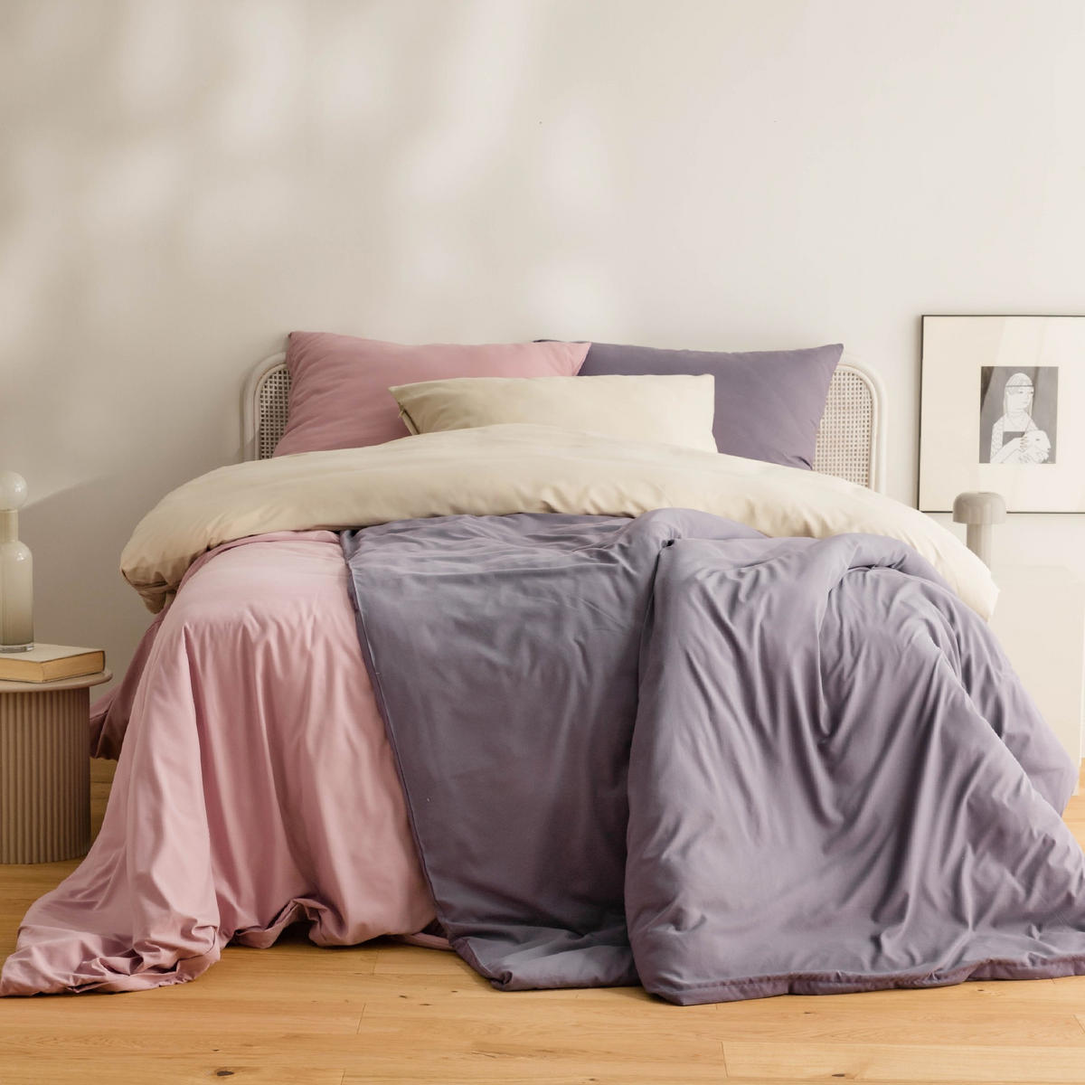 BETTWÄSCHE Micros - Rosa, Textil (140/200cm) - home&you