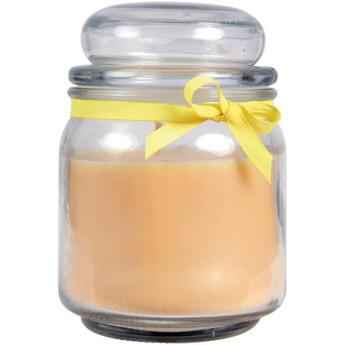DUFTKERZE im Bonbonglas mit Deckel Vanille 70h - Beige, Glas (9/13cm)