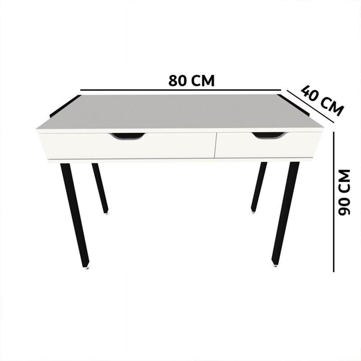 SCHREIBTISCH, weiß 80/40/90 cm - Weiß, Holzwerkstoff (40/80/90cm)