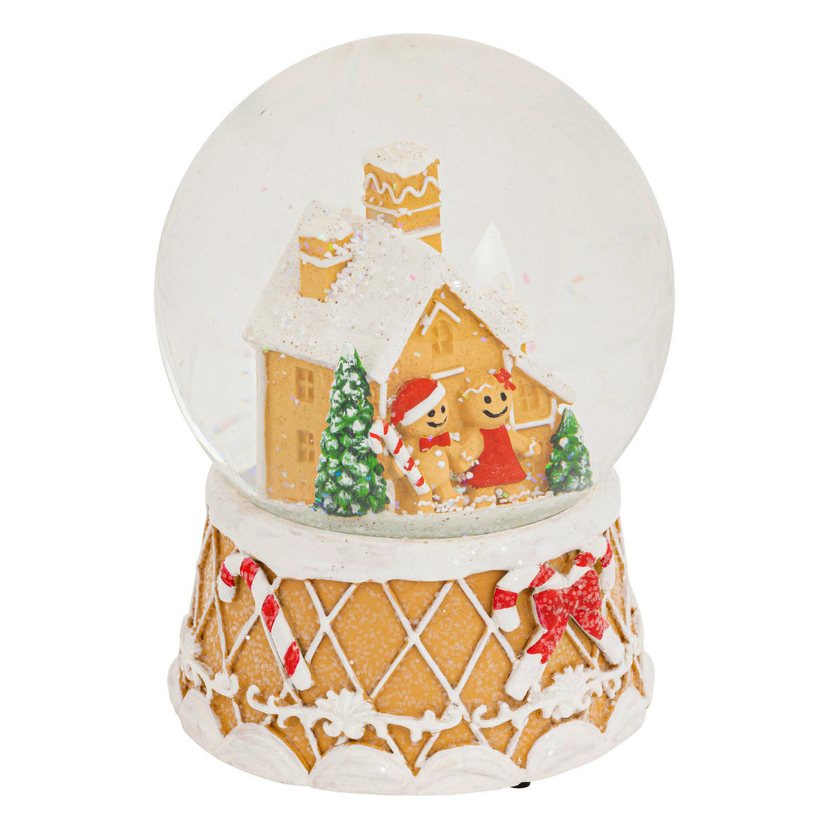 SCHNEEKUGEL Lebkuchenhaus Ø 10 cm - Multicolor, Kunststoff (10/13.8/10cm) - Atmosphera Createur d´interieur