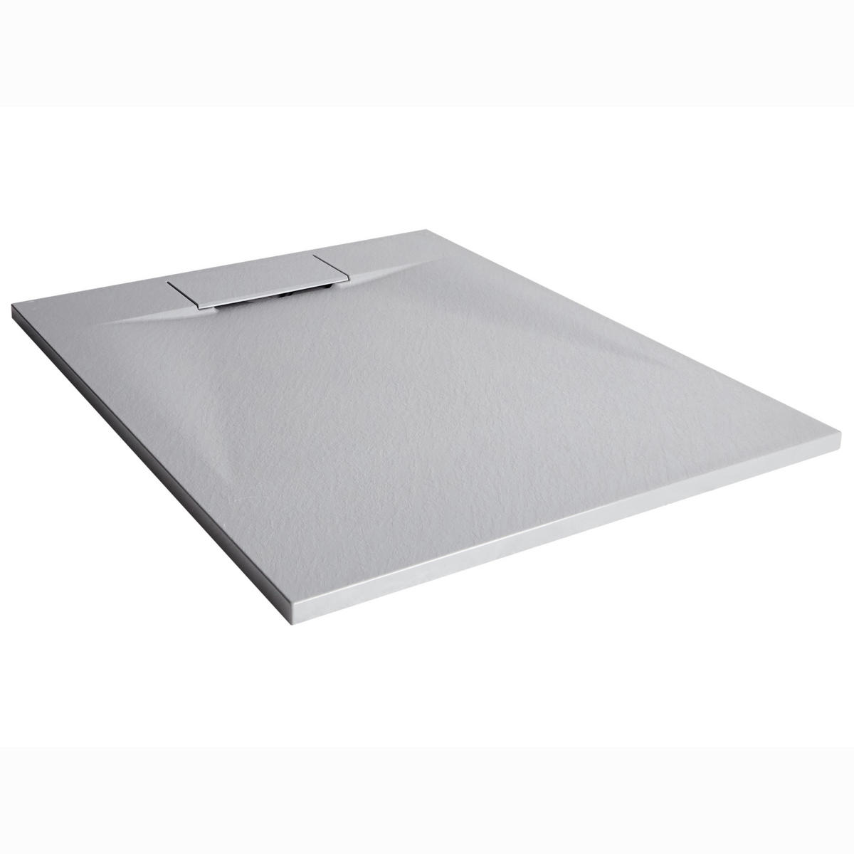 CĂDIȚĂ DE DUȘ 80/100/3 cm gri Azzurro - gri închis/gri, material plastic (100/3/80cm) - Beliani