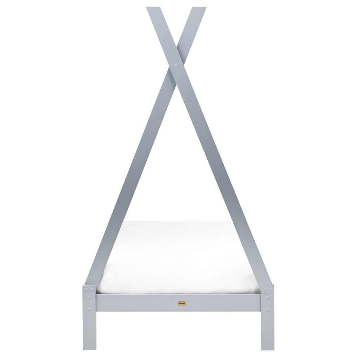 KINDERBETT 90x200 cm Grau Devay - Grau, Holz (90/200cm) - Beliani