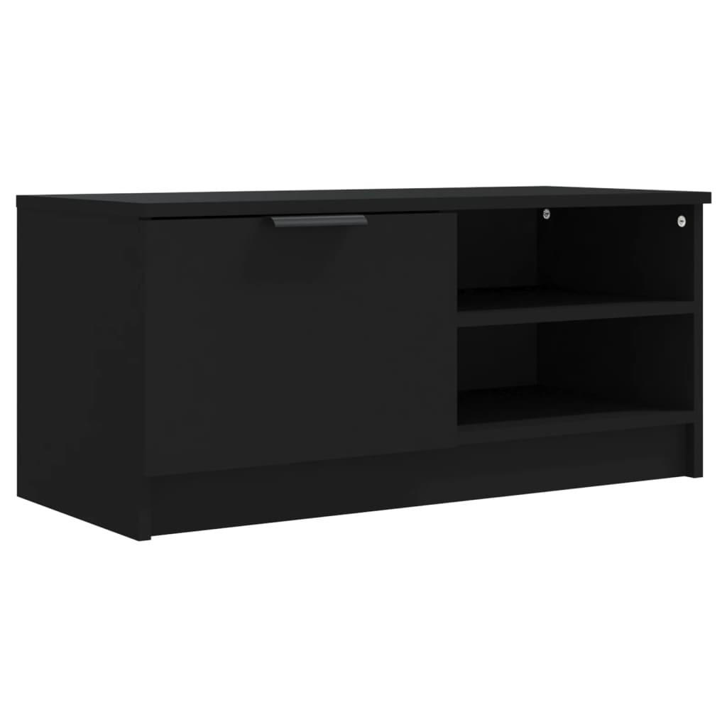 vidaXL Lowboard Schwarz 80x36.5x35 cm