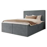 BOXBETT Wokio - H3 - Dunkelgrau/Schwarz, Holzwerkstoff/Kunststoff (180/200cm) - MIRJAN24