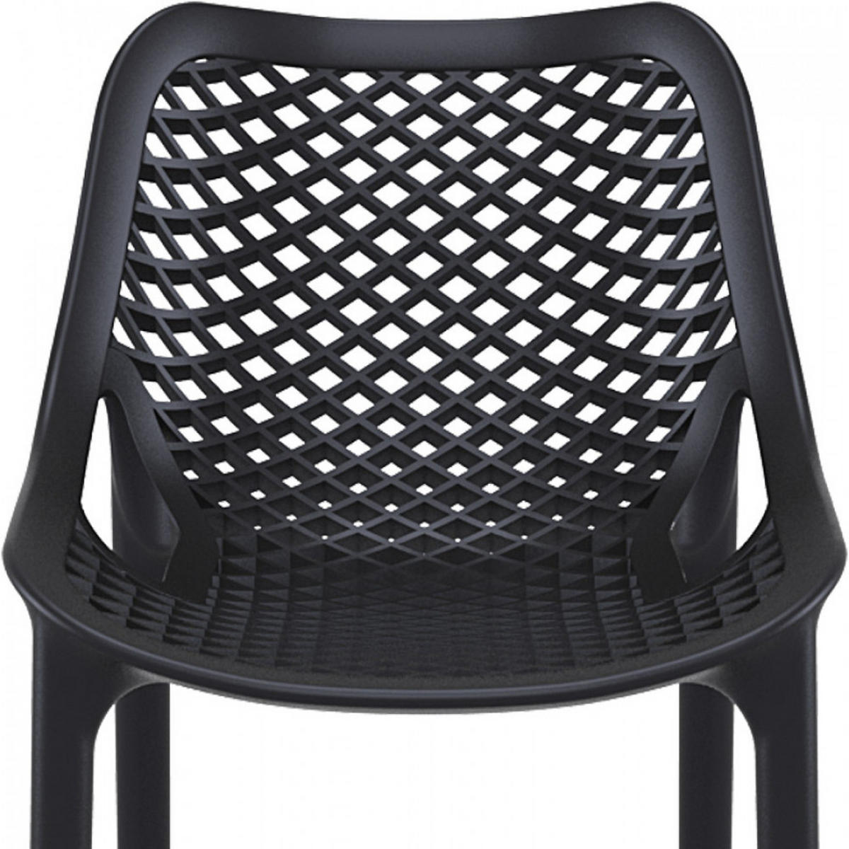 BARHOCKER Schwarz 44x95x51cm - Schwarz, Kunststoff (44/95/51cm) - AlterEgo