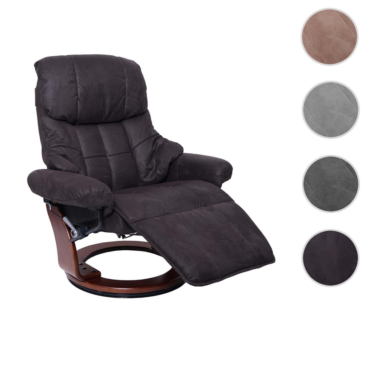 RELAXSESSEL 2 Braun, Schwarz - Schwarz/Braun, Textil (90/105/82cm) - MCA