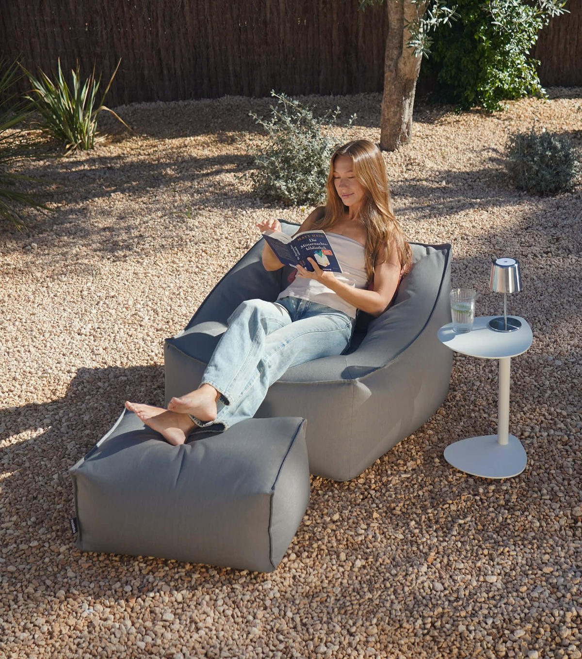 SITZSACK Der Sunnyboy - Dunkelgrau, Textil (80/60/83cm) - Mokebo