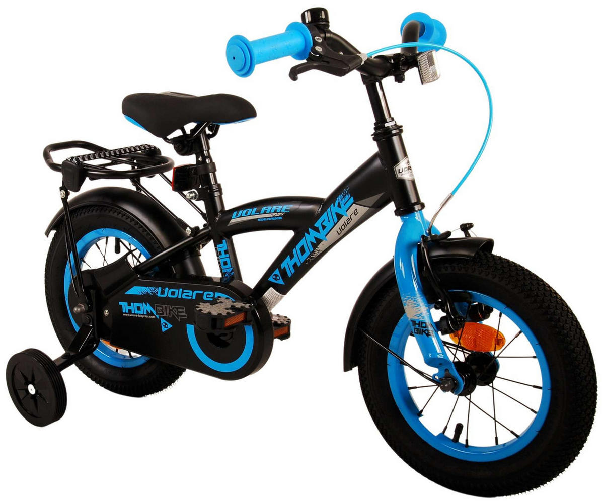 KINDERFAHRRAD Thornbike - Jungen - 12 Zoll - Rücktritt + Handbremse - Schwarz/Blau - Blau/Schwarz, Metall (45cm) - TPFSports