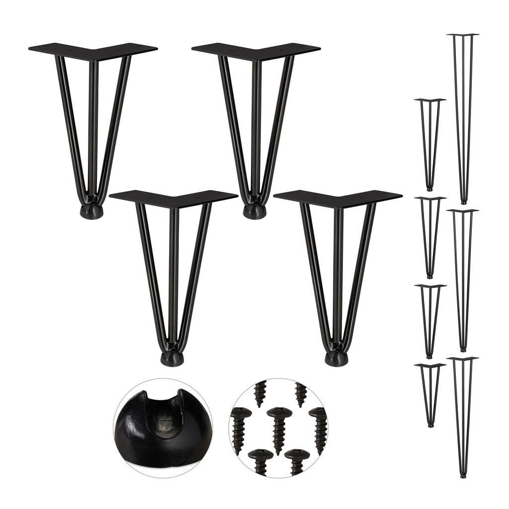 PICIOR Negru set-4 Hairpin 20 cm