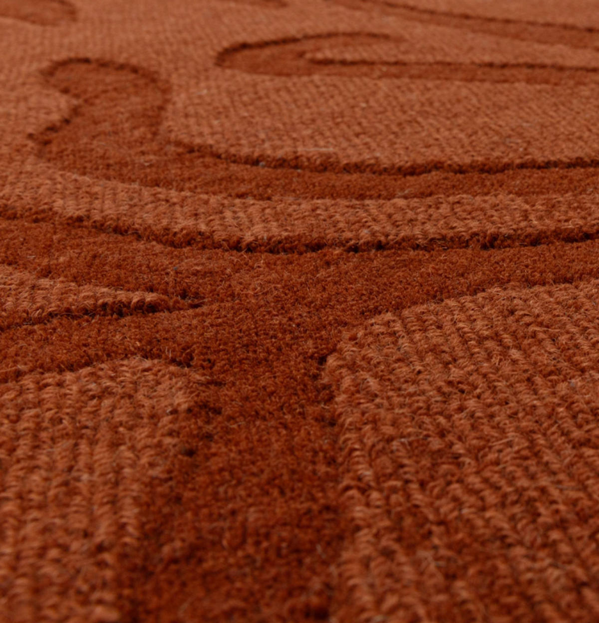 TEPPICH modern Flachgewebe MILL Orange 160 x 230 cm - Orange, Naturmaterialien (160/230cm) - Novatrend