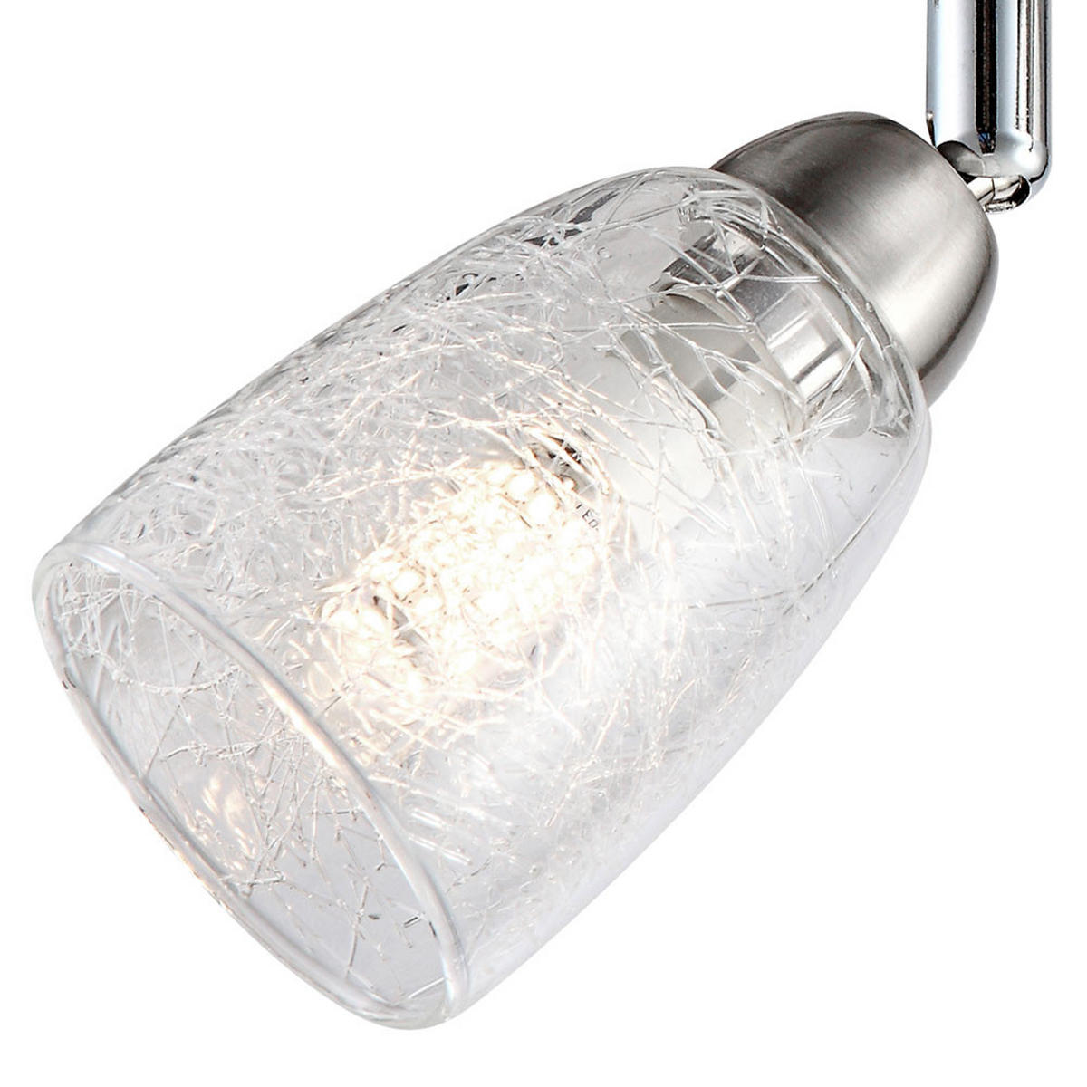 LED DECKENLEUCHTE CRASH Silber Chrom - Silberfarben, Glas (25/6/11cm) - Globo Lighting