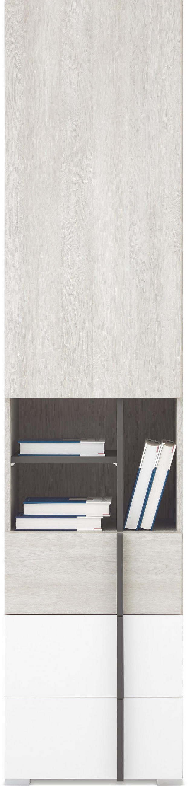 BÜCHERREGAL BERGAMO 45 / 195 / 40 cm Eichefarben - Eichefarben, Holzwerkstoff (45/195/40cm) - MASSENO