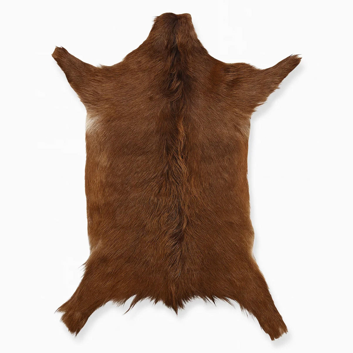 FELL Ziegenfell Braunlich Naturfarben Teppich ca. 90 cm 1.Wahl - Braun, Fell (50/90cm) - Provellus