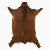 FELL Ziegenfell Braunlich Naturfarben Teppich ca. 90 cm 1.Wahl - Braun, Fell (50/90cm) - Provellus