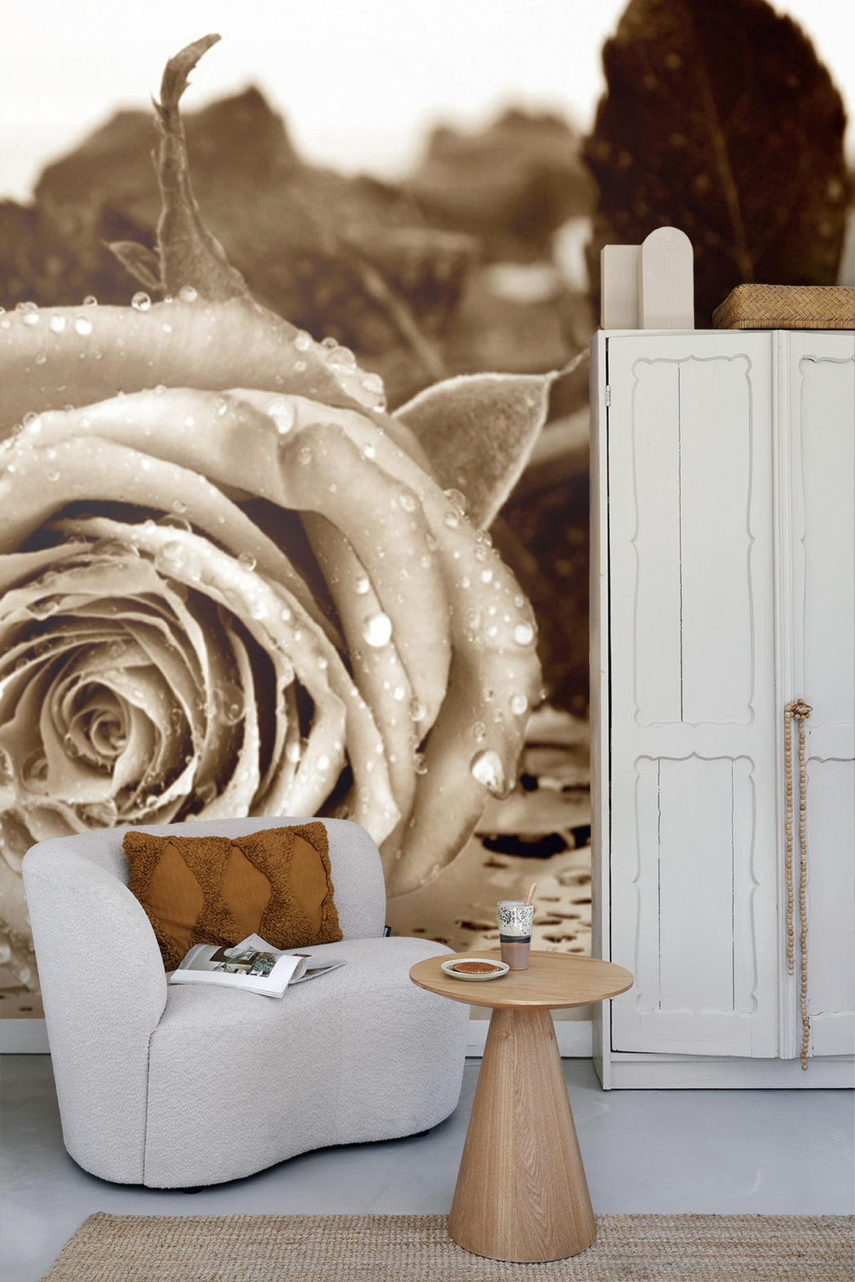 FOTOTAPETE Blumen 360 x 254 cm - Beige, Papier (360/254cm) - Sanders & Sanders