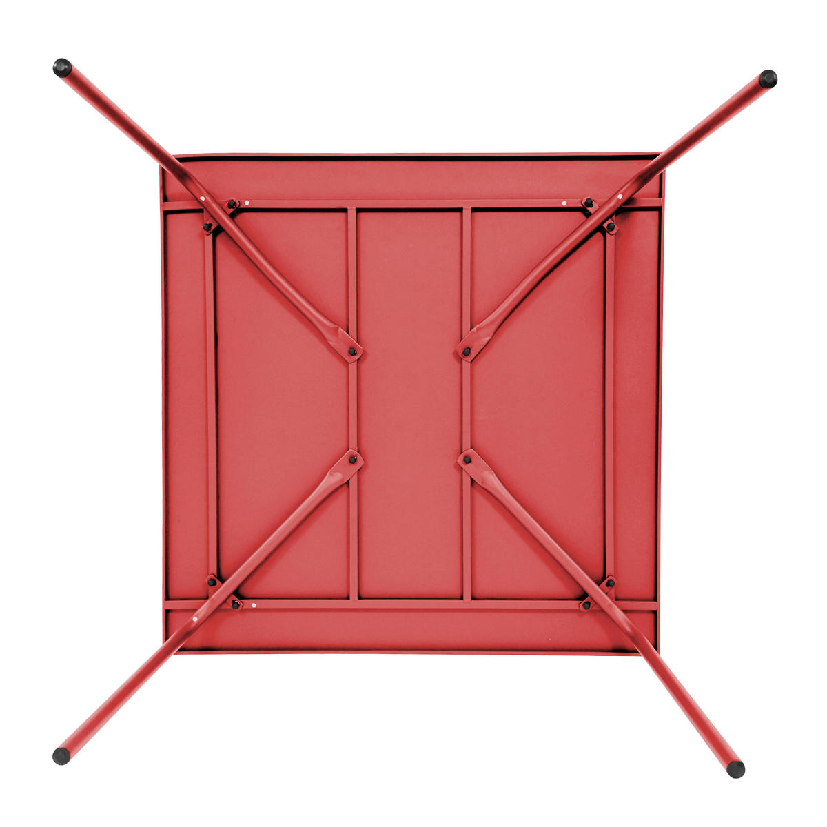 GARTENTISCH , Rot - Rot, Metall (120/120/72cm) - Oviala
