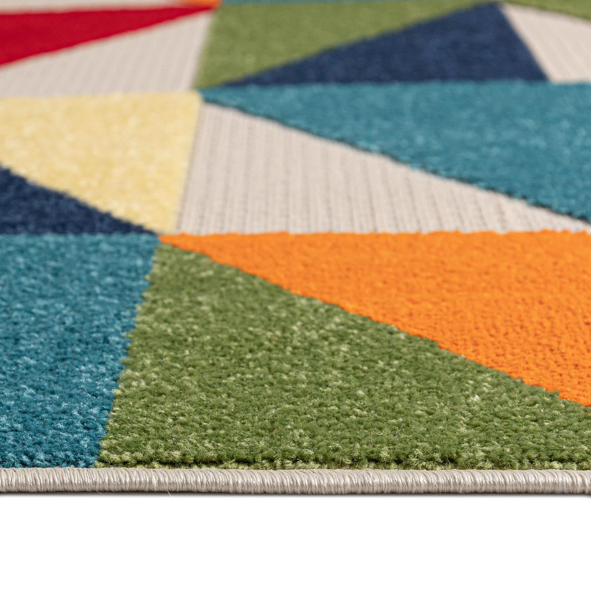 TEPPICH Outdoor Bunte Geometrisch Kurzflor Rechteckig - 120x170 cm - Dunkelblau, Textil (120/170cm) - Mazovia