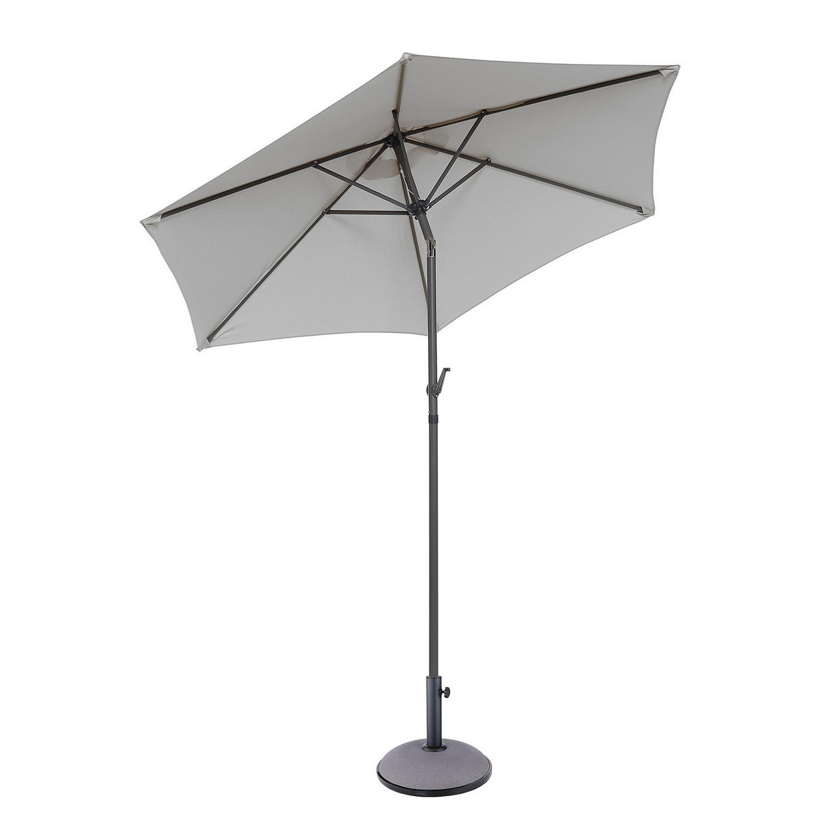 SONNENSCHIRM Siesta - Grau, Metall (180/180cm) - Butlers