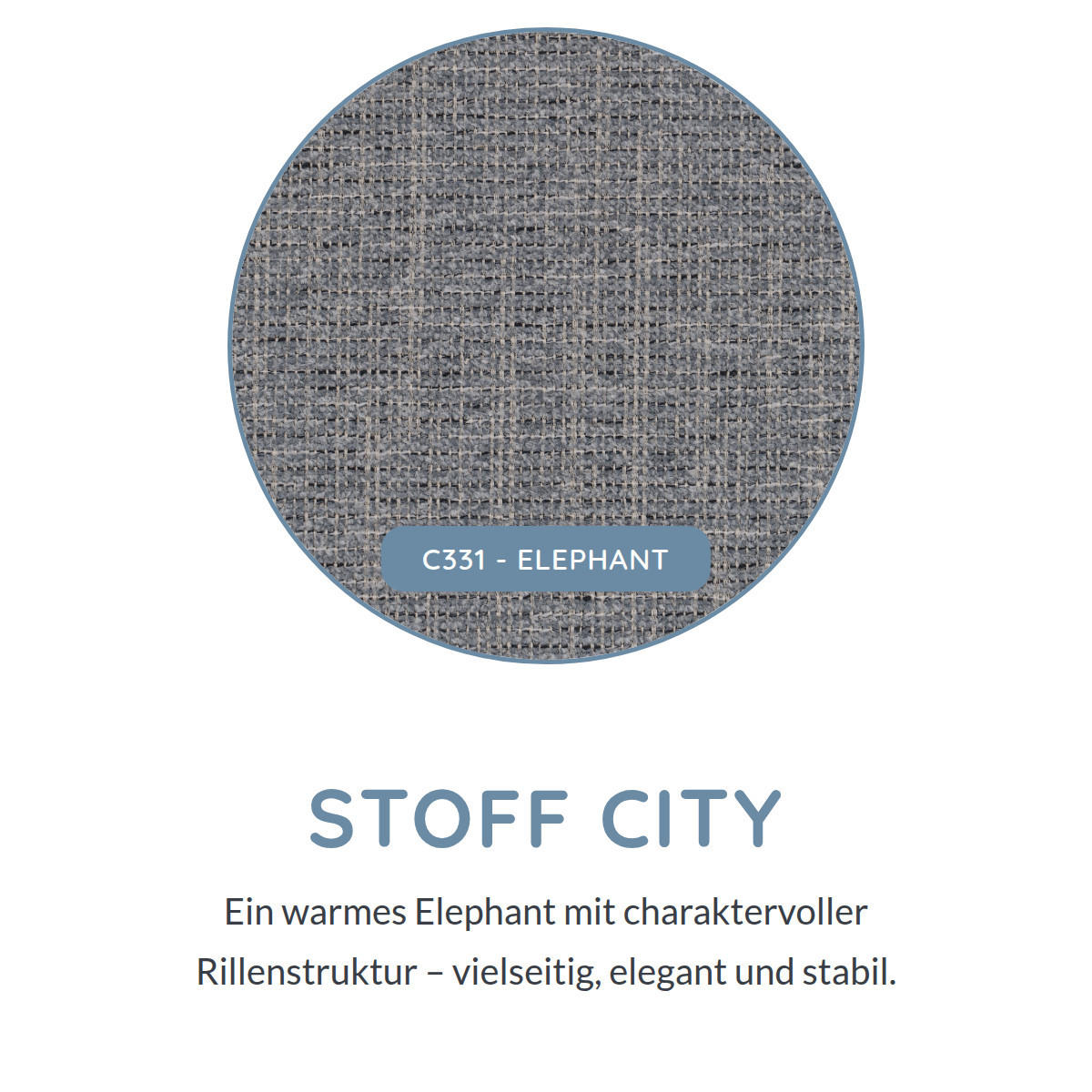 2,5-SITZER Umea Chenille Grau 194/106/78 cm - Grau, Kunststoff/Textil (194/78/106cm) - foamnova