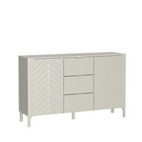 KOMMODE ALICANTE 153/95/40,5cm mit 3 Schubladen 2 Türen Kaschmir - Kaschmir, Holzwerkstoff (153/95/40.5cm) - MASSENO
