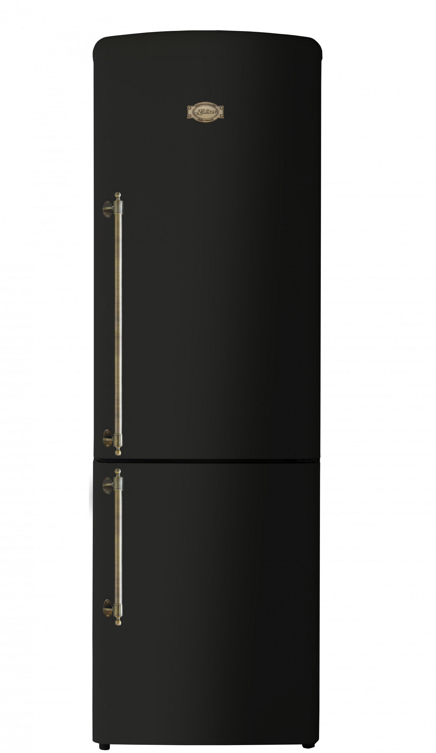 KÜHLSCHRANK KK 60825 Em, Schwarz, 60 cm breit, 330 L, NoFrost, 199 cm - Schwarz, Metall (59.5/199/73.5cm) - Kaiser Küchengeräte