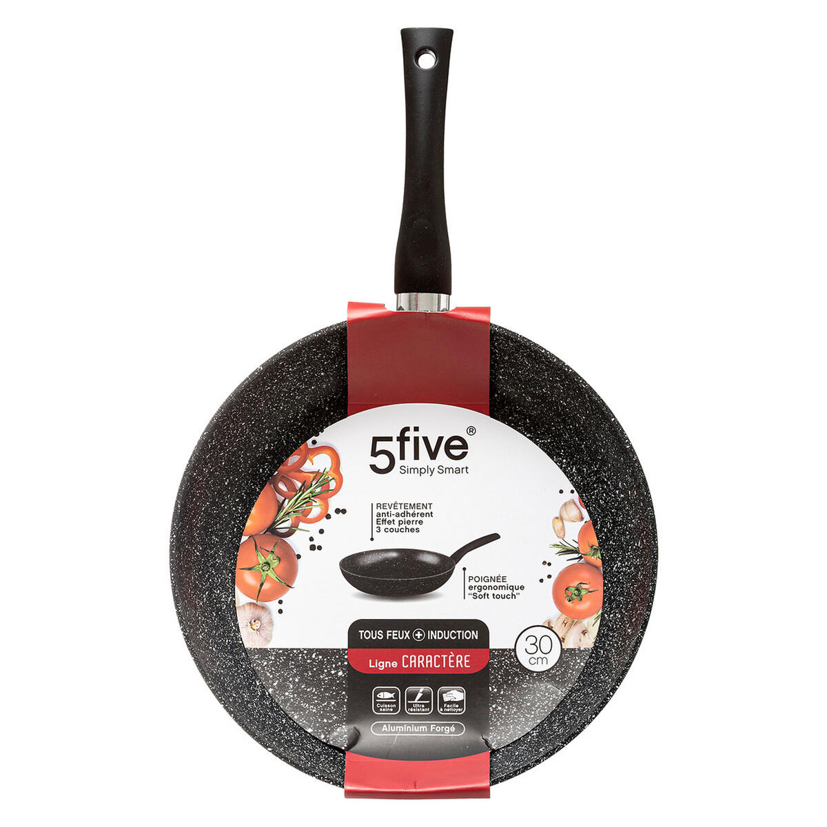 BRATPFANNE Caractere, Aluminium, Kunststoff, Schwarz, 30 cm - Schwarz, Metall (48.3/30.8/8.7cm) - 5five Simply Smart
