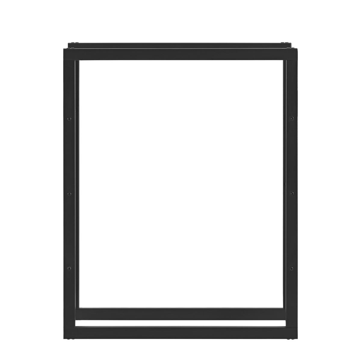 KAMINHOLZREGAL Täby - Schwarz, Metall (80/100/25cm) - [en.casa]