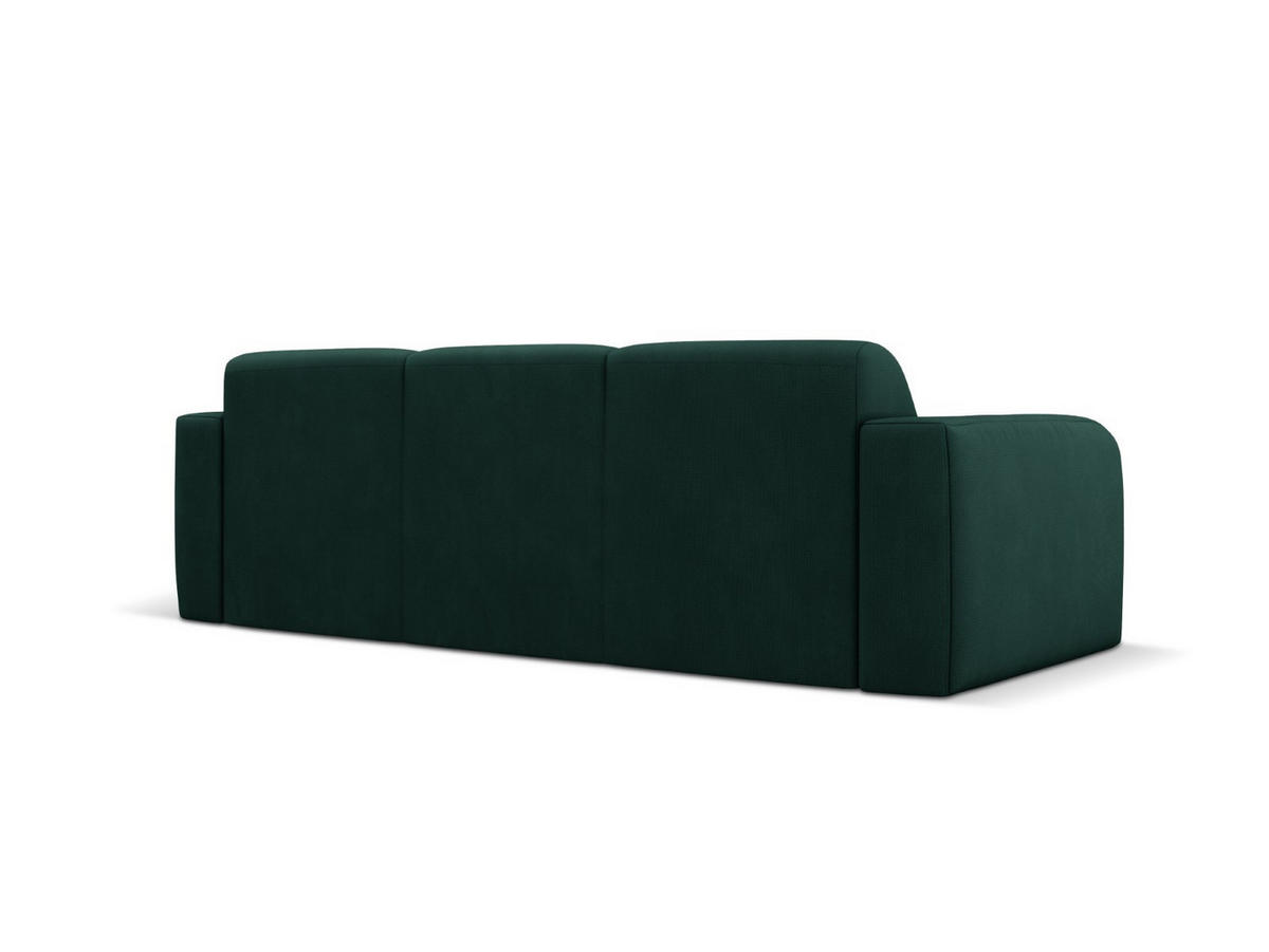 SOFA Molino aus strukturiertem Stoff flaschengrün 3 Sitzplätze - Dunkelgrün, Textil (95/72/235cm) - Micadoni