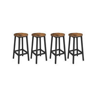 BARHOCKER 4ER-SET - Braun, Holzwerkstoff (32/65/32cm) - Hansiro