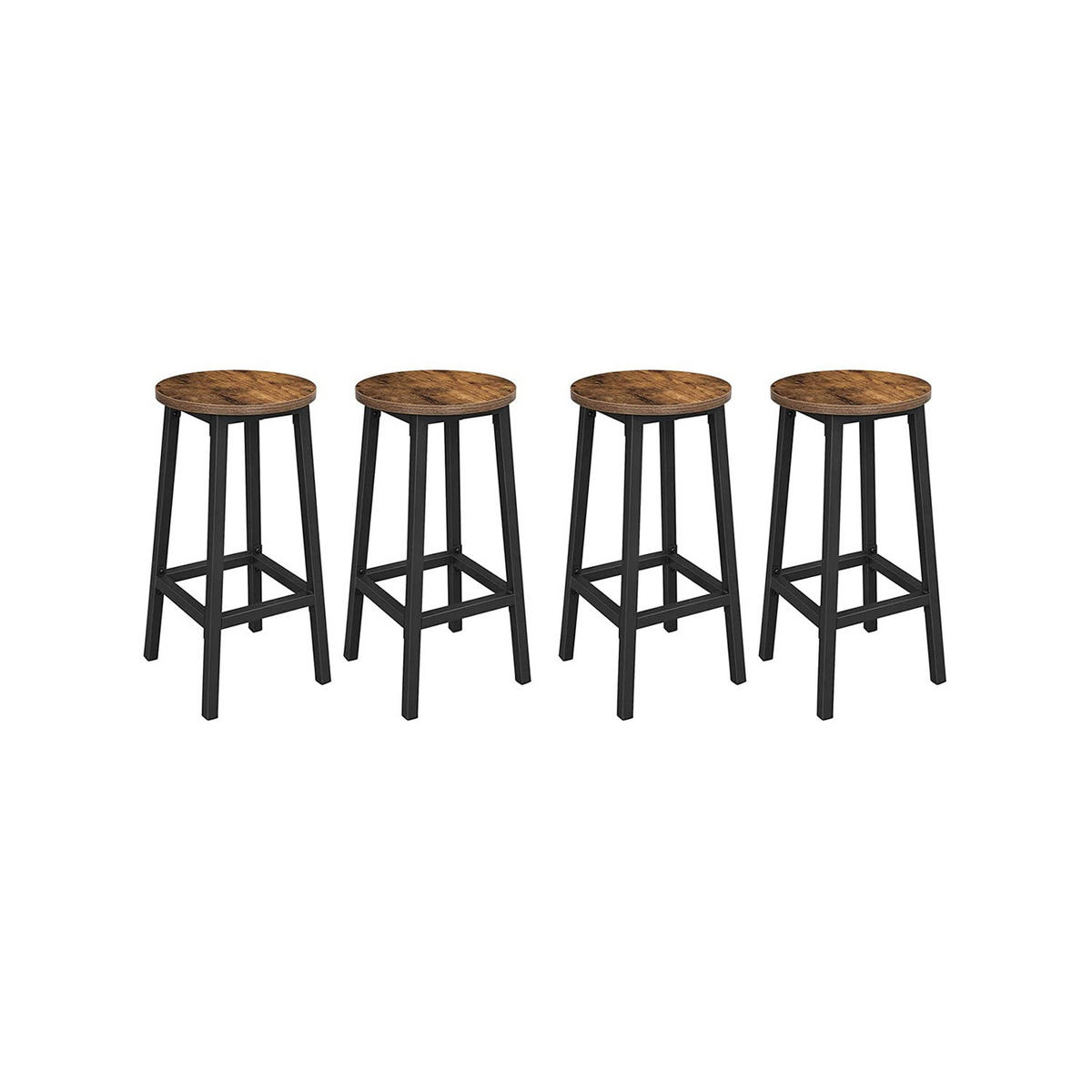 BARHOCKER 4ER-SET - Braun, Holzwerkstoff (32/65/32cm) - Hansiro