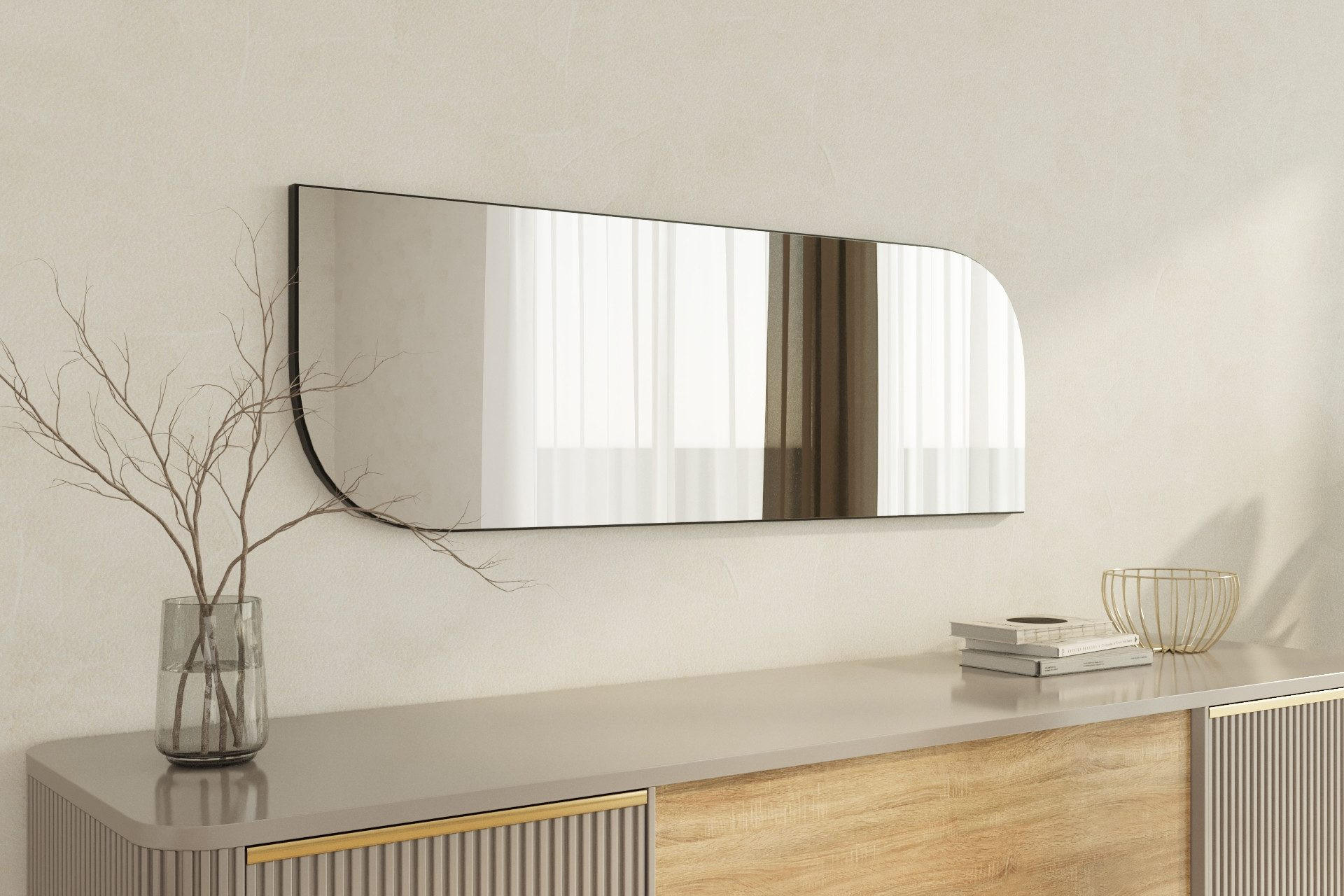 WANDSPIEGEL 120x40cm Transprent Designspiegel - Transparent, Glas (120/40/2cm) - Ibonto