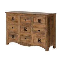 KOMMODE Akazie 130x40x85 natur versiegelt NATURE OF SPIRIT #259 - Braun, Holz (130/85/40cm) - Massivmoebel24