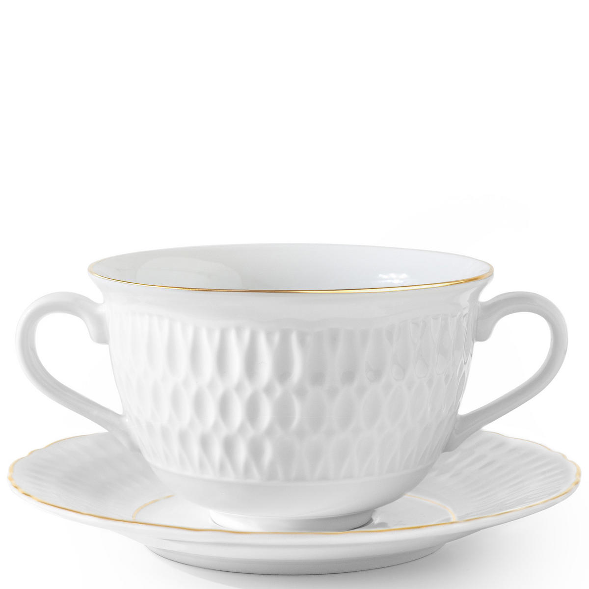 SUPPENSCHALE CMIELOW SOFIA GOLD 6-tlg aus Porzellan - Weiß, Keramik - KONSIMO®