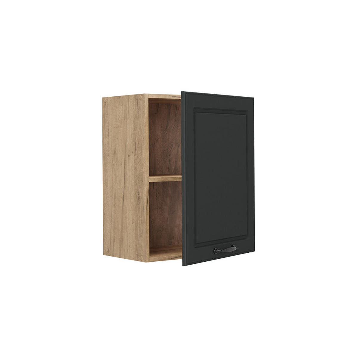 HÄNGESCHRANK R-Line, Anthrazit Landhaus/Goldkraft Eiche, 50 cm - Eichefarben/Anthrazit, Holzwerkstoff (50/60/31cm) - Vicco