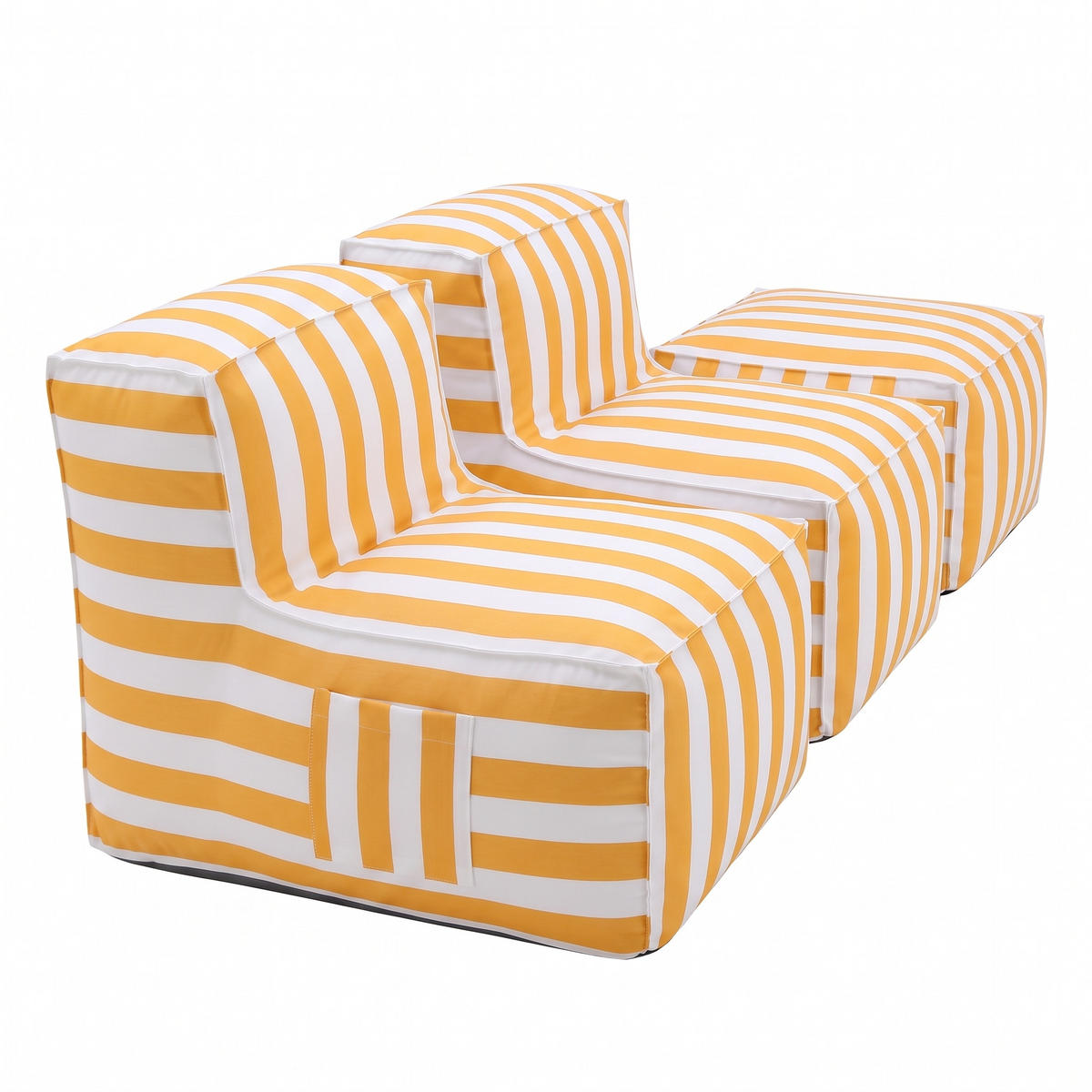 GARTENLOUNGE-SET SOFT SET 4 Gelb - Gelb, Textil - Muffo