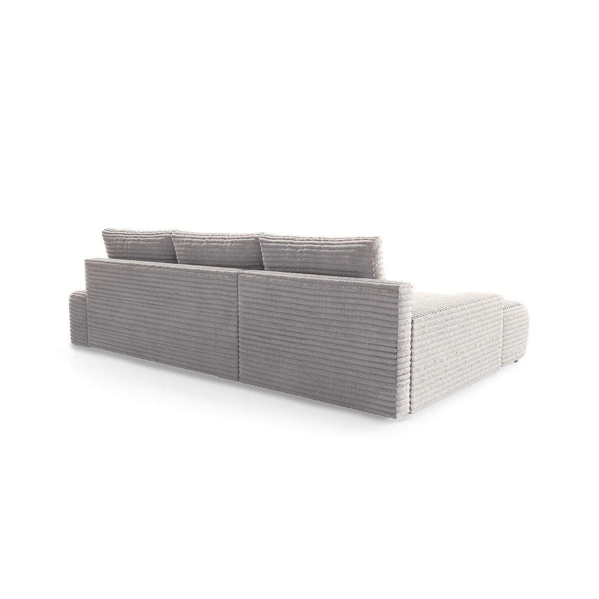 ECKSOFA Ivana 3 Sitzplätze Hellgrau - Hellgrau, Holz (265/172cm) - Petits-meubles