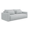 3-SITZER SOFA mit Schlaffunktion Strukturstoff Stoff Grau - Silberfarben/Schwarz, Kunststoff/Textil (238/82/105cm) - Makamii