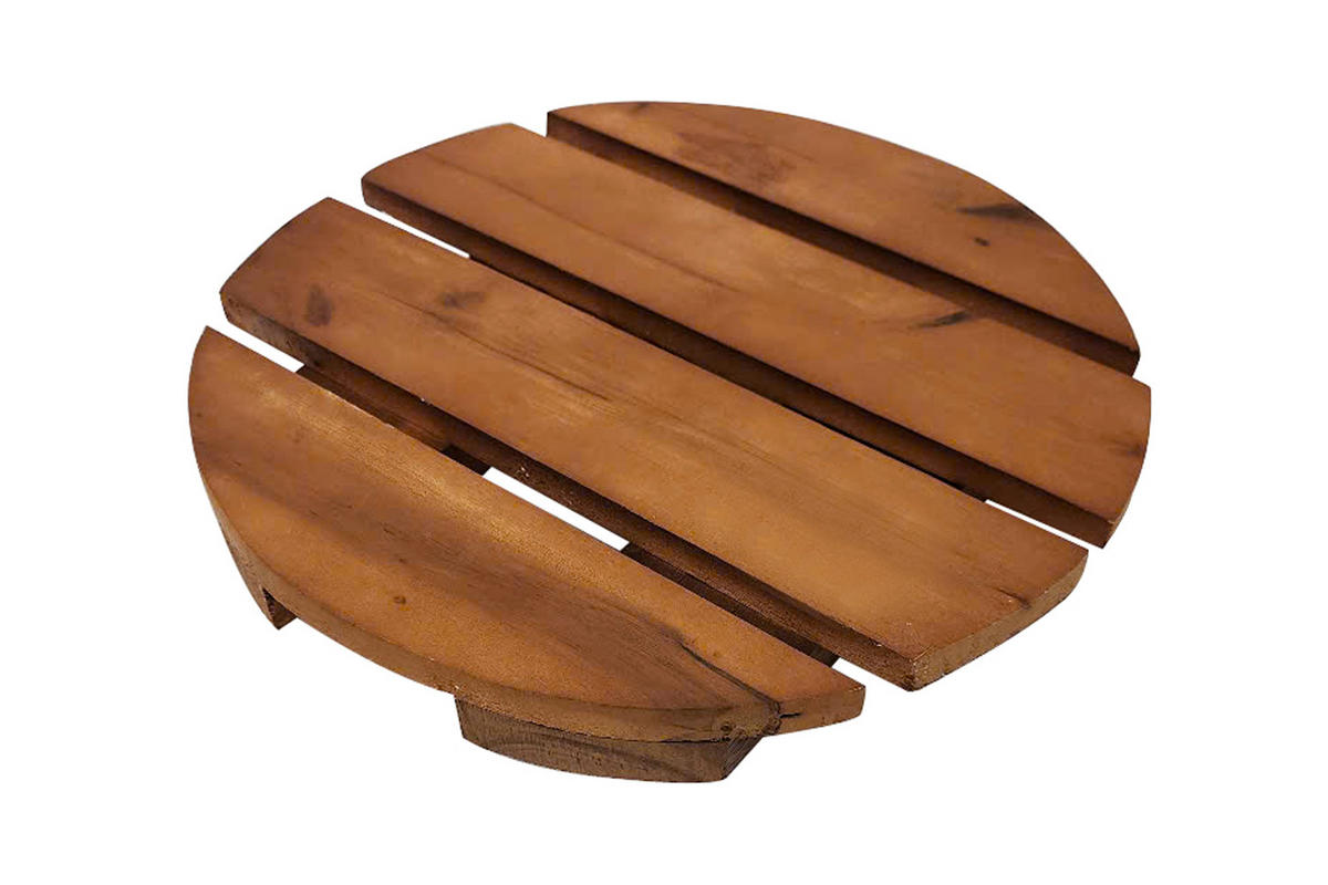 PFLANZENROLLER rund Akazienholz Ø 30 cm Braun - Braun, Holz (30/4.5cm) - dasmöbelwerk
