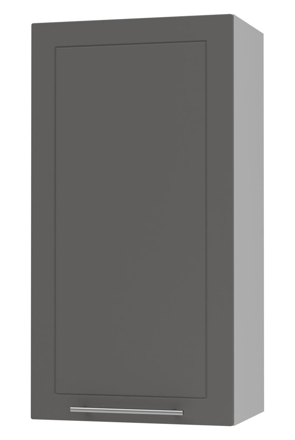 KÜCHENHÄNGESCHRANK Kvantum W4/60/1 Graphit Matt / Grau Matt 60 / 32,5 / 96cm - Graphitfarben/Grau, Holz/Holzwerkstoff (60/96/32.5cm) - Feldmann-Wohnen