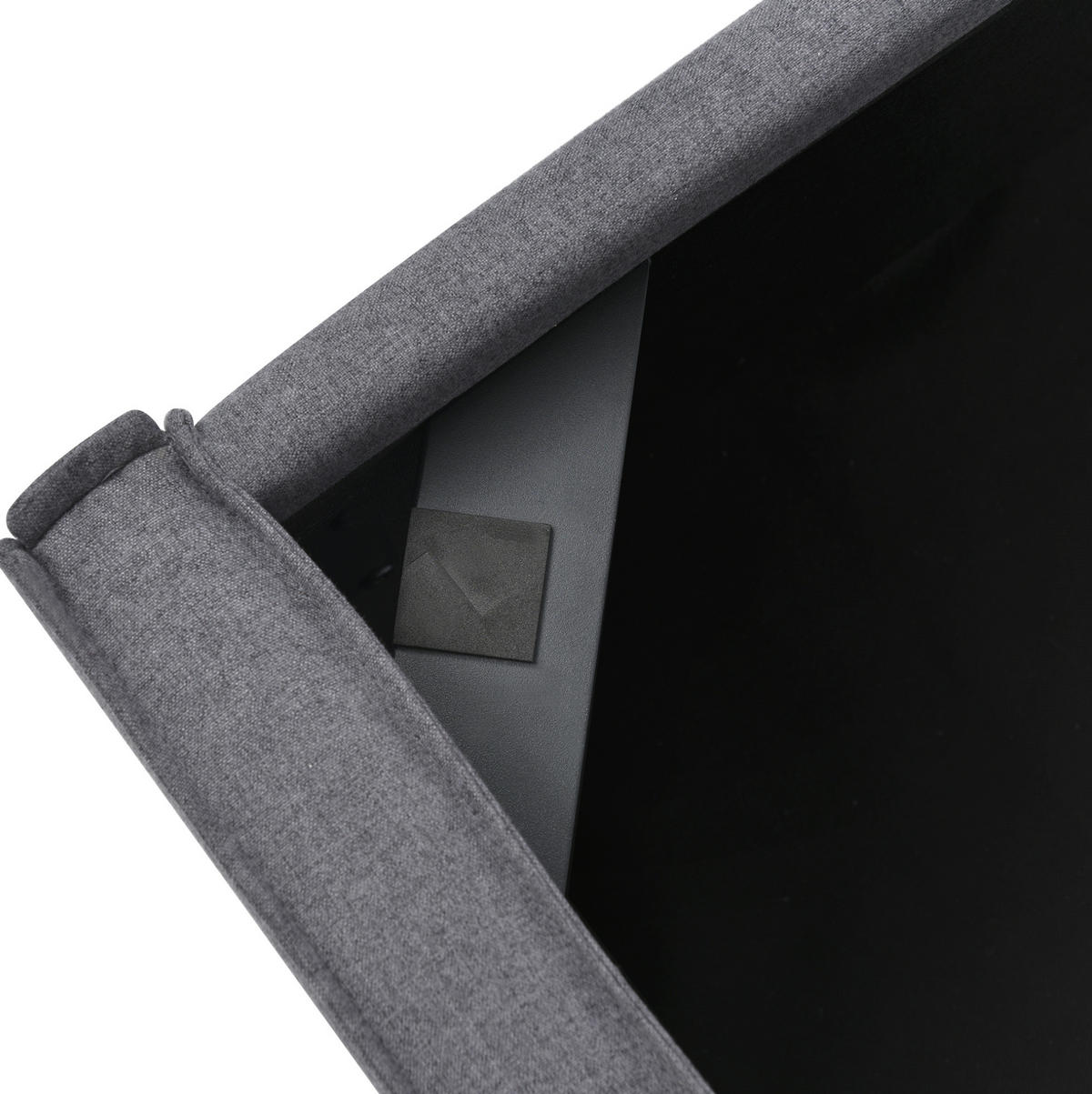 POLSTERBETT 140/200 cm Grau aus Baumwolle mit Bettkasten - Grau, Textil (140/200cm) - OKMYHOME