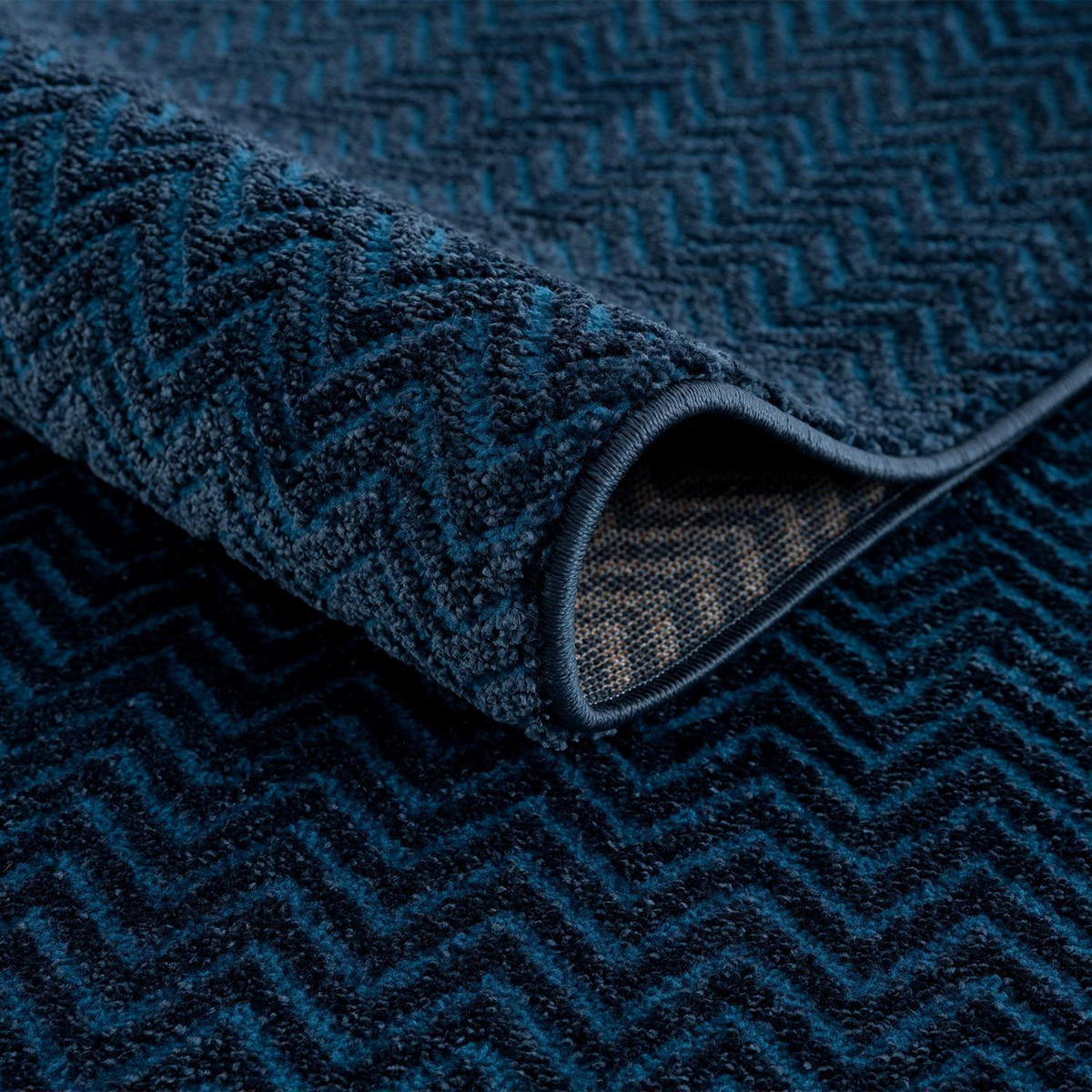KURZFLOR-TEPPICH Fancy 805 Blau 200x200 cm rund - Blau, Textil (200/200cm) - carpet city