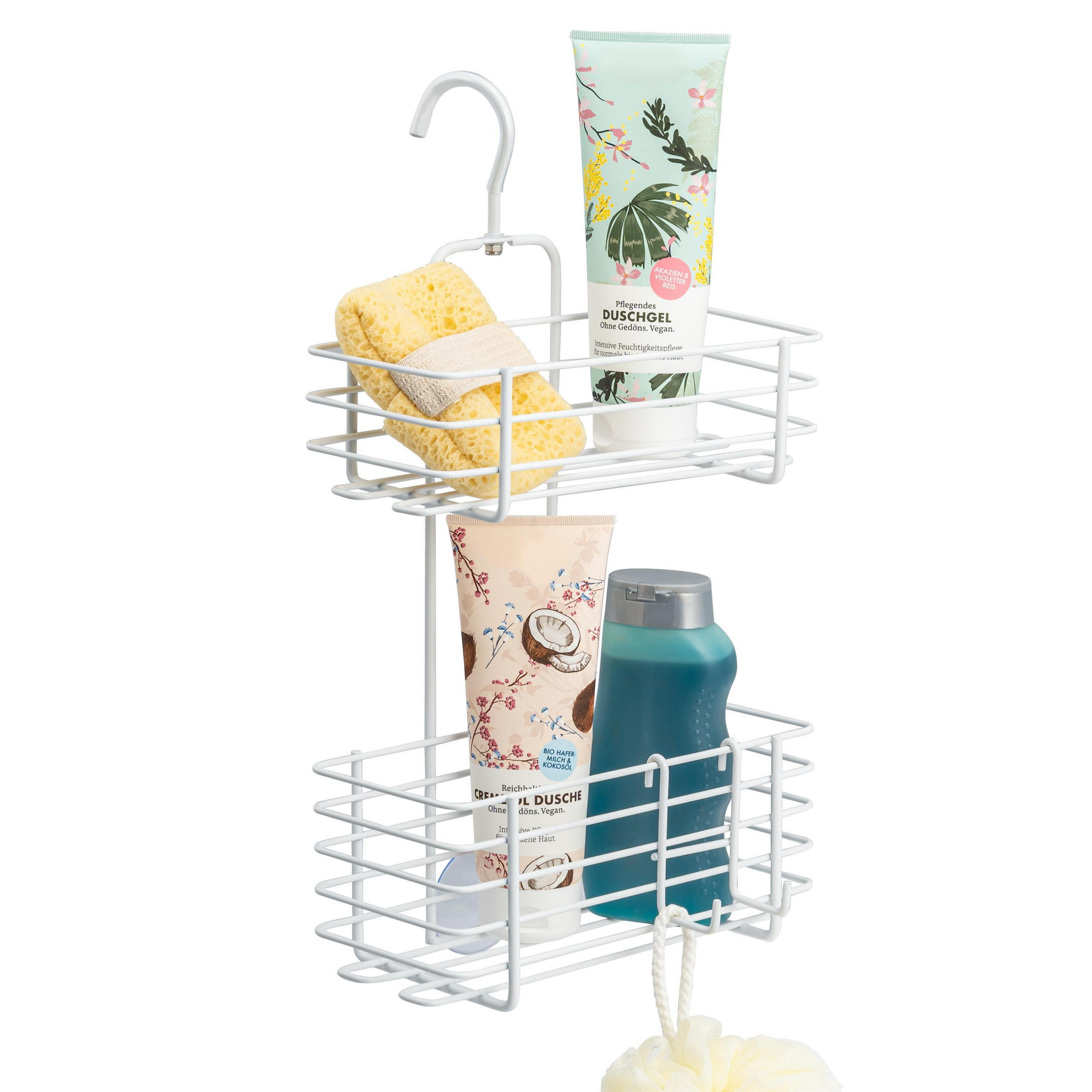 DUSCHREGAL, weiß - Weiß, Metall (23/42/12cm) - bremermann