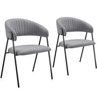 ARMLEHNSTUHL 2er Set Bedano 60 x 58 x 85 cm grau - Grau, Kunststoff (60/85/58cm) - tectake