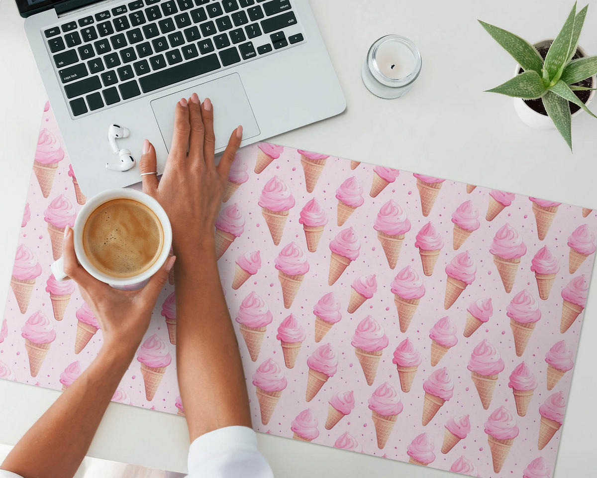 SCHREIBTISCHUNTERLAGE 90x45 cm Rosa - Hellrosa, Kunststoff (90/45/1.6cm) - Wallfluent