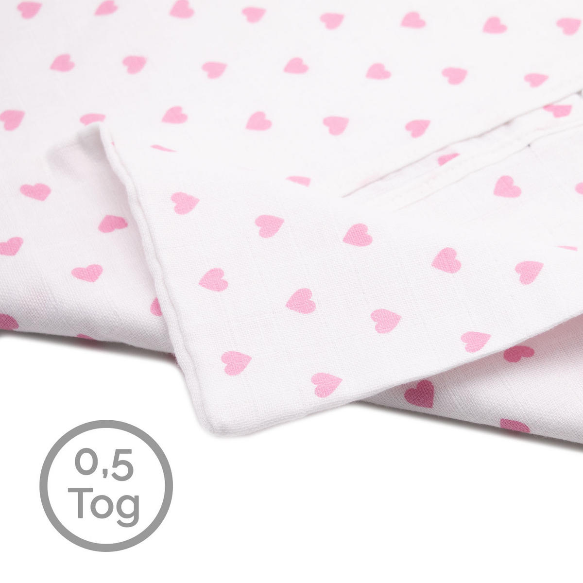 BABYSCHLAFSACK, 110 cm, 100% Baumwolle, bunt - Weiß, Textil (25/110cm) - Zollner