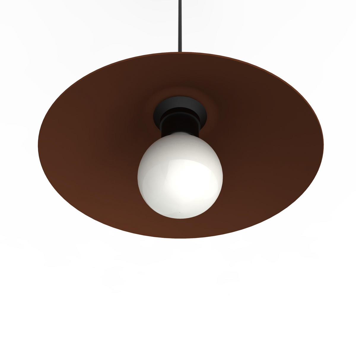 HÄNGELEUCHTE Chapeau - Dunkelbraun, Metall (25/25/10cm) - Lumicom