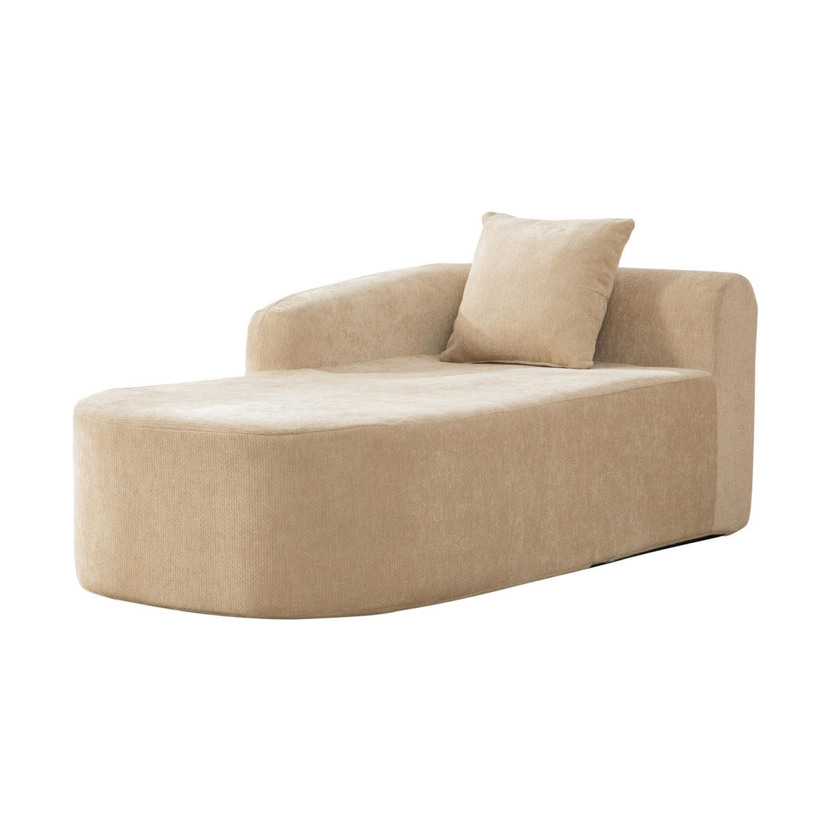 RÉCAMIERE DE-35127 linke mit Chenille-Bezug Hellkhaki - Sandfarben, Textil (99/80.5/172cm) - ComfortXL
