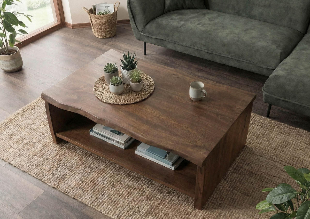 COUCHTISCH Mango 118x70x40 braun geölt PURE MANGO #205 - Braun, Holzwerkstoff (118/70/40cm) - Massivmoebel24
