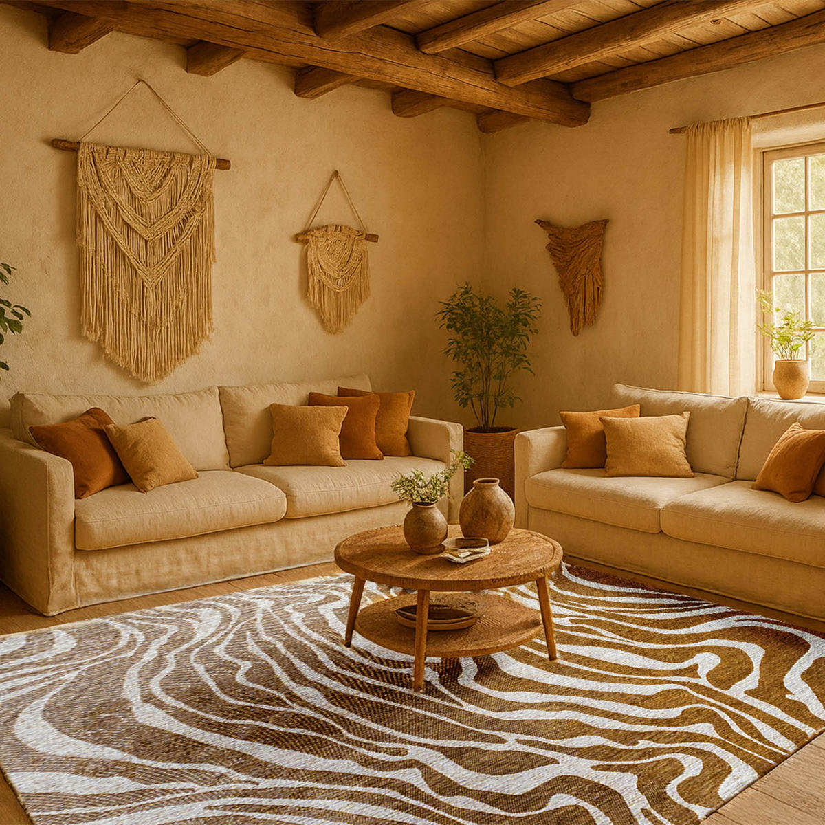 TEPPICH Savannah Bamako 80/150 cm - Gelb, Textil (80/150cm) - Lola&Moi