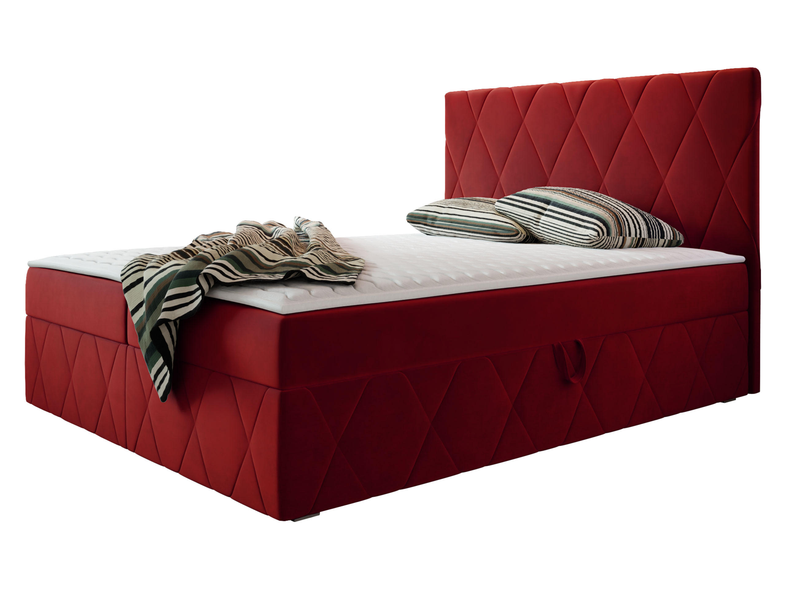 BOXBETT Simoti - Rot, Holzwerkstoff (180/200cm) - MIRJAN24